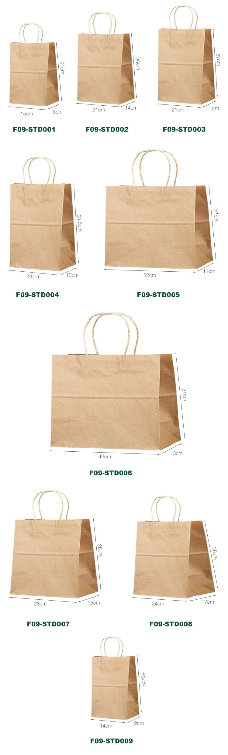 FDA/EU Free Sample Cheap Kraft Paper Restaurant Gift Shopping Clothing Carry Bag