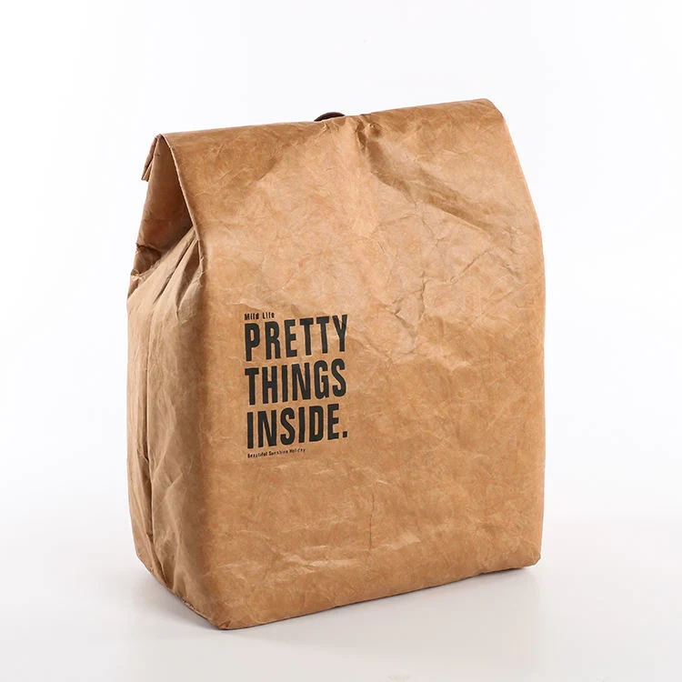 Insulated Paper Bag High Quality Brown Durable Washable Paper Bag Insulated Lunch Cooler Tyvek Bag