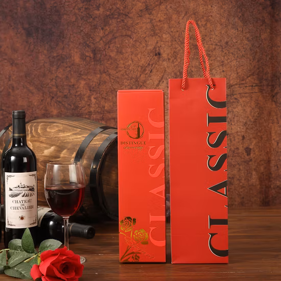 Sacchetti di vino Sacchetti di carta Sacchetti di carta ecologici personalizzati per bottiglie di vino all'ingrosso