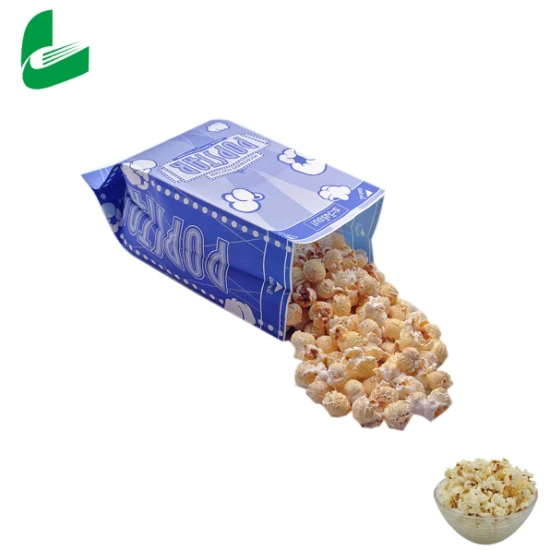 Borsa per popcorn per microonde con sacchetto di carta kraft con logo personalizzato