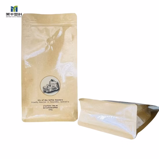 Borsa da finestra in carta kraft biodegradabile per spezie/insalata/salse/caramelle/caffè/borsa per imballaggio in plastica/borsa per conservazione alimenti con cerniera per imballaggi con cerniera di grado BPA