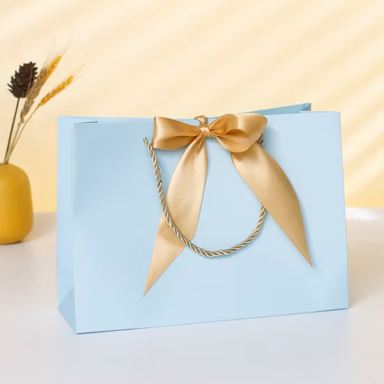 Borsa per vino personalizzata in carta con manico come borsa per la spesa regalo